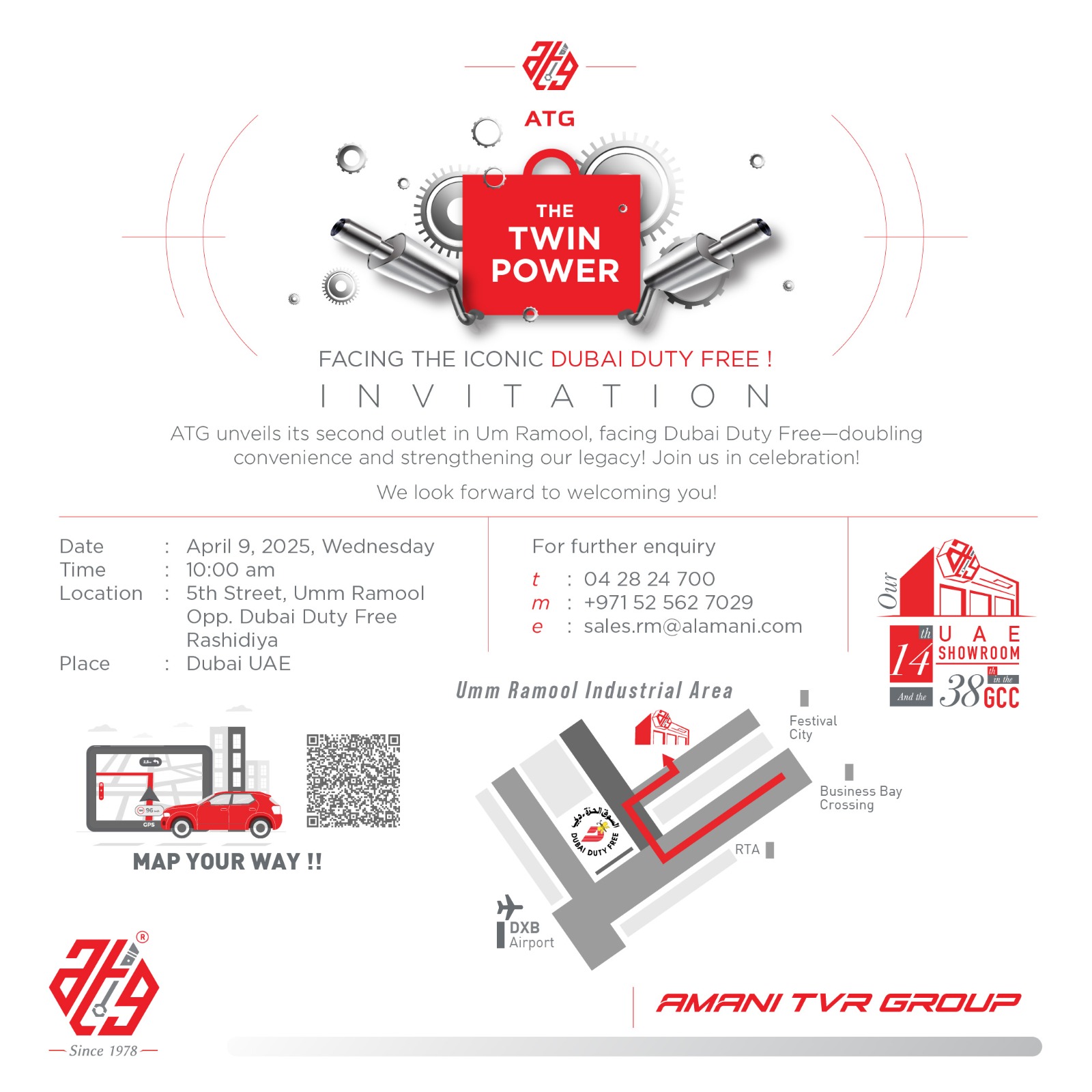 We cordially invites you the inauguration of our 14th showroom in UAE at Umm Ramool, Dubai - 38th showroom in the GCC.